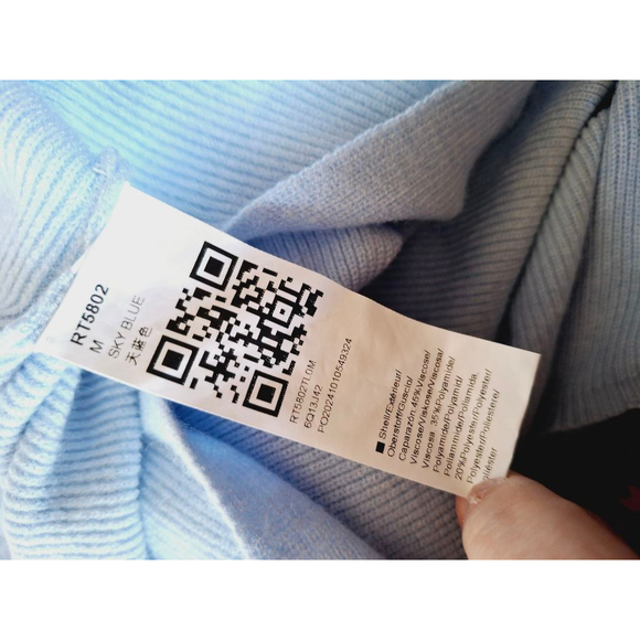 Blue faux Wrap Size M sweater soft thick dress - Picture 4 of 4